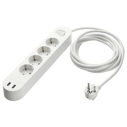 KOPPLA, разклонител с 4 гнезда 2 USB входа, 902.808.26