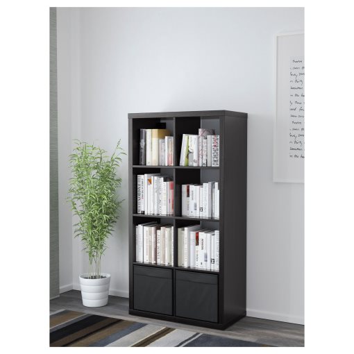 KALLAX/DRONA, етажерка с 2 кутии, 990.272.27