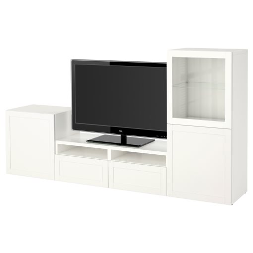 BESTÅ, TV секция със стъклени врати, 991.901.57