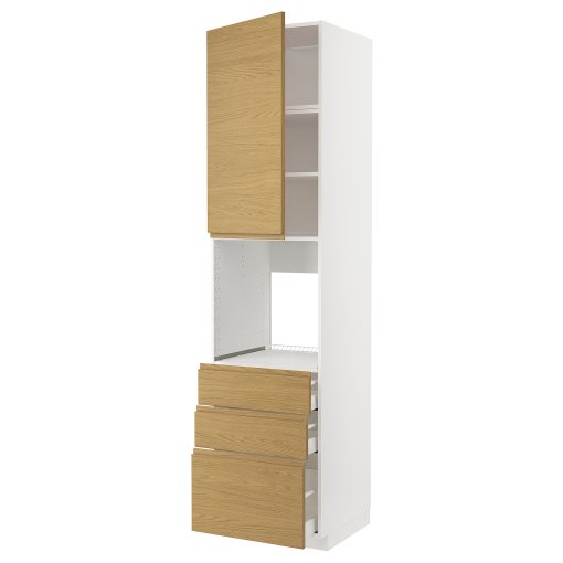 METOD/MAXIMERA, висок шкаф за фурна с врата/3 чекм., 995.379.12