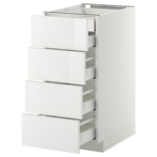 METOD, долен шкаф с 4 чела/2 ниски/3 средни чекмеджета, 999.116.89 - IKEA България METOD, долен шкаф с 4 чела/2 ниски/3 средни чекмеджета, 999.116.89