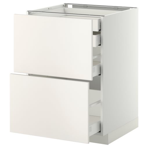 METOD/MAXIMERA, долен шкаф с 2 чела/ 2 ниски, 1 средно, 1 високо чекм., 999.159.27
