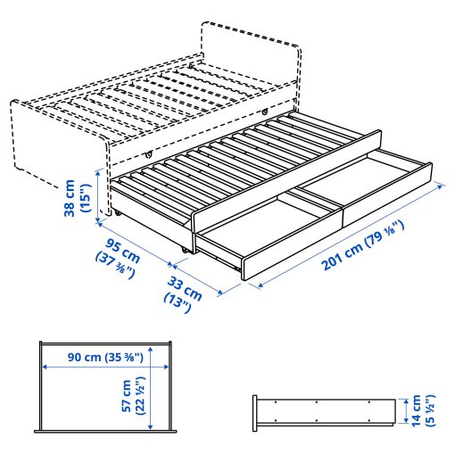 SLÄKT, основа с място за съхранение, 003.627.51