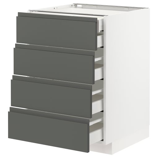 METOD/MAXIMERA, долен шкаф с 4 чела/2 ниски и 3 средни чекм., 093.099.38