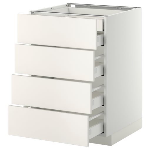 METOD/MAXIMERA, долен шкаф с 4 чела/2 ниски и 3 средни чекм., 099.159.03