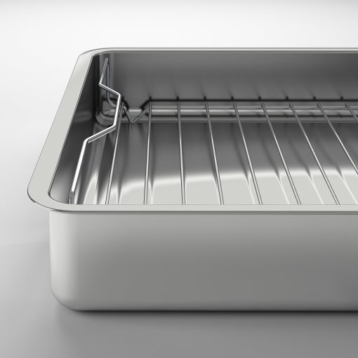 KONCIS, тава за печене с решетка-грил, 40х32 см., неръжд. стомана, 100.990.53