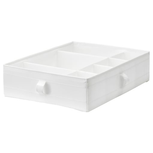 SKUBB, кутия с отделения 44х34х11см, бяло, 101.855.93