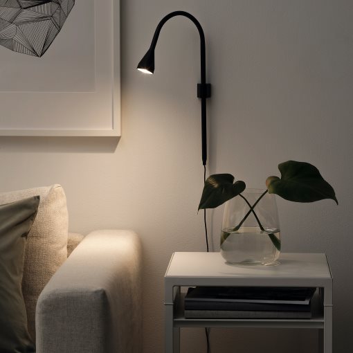 NÄVLINGE, LED стенна лампа/спот лампа с щипка, 104.082.73