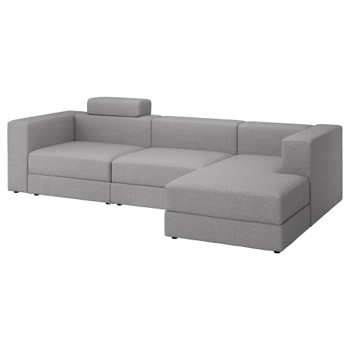 JÄTTEBO, 4-местен модулен диван с лежанка, десен, с облегалка за глава, 195.109.02