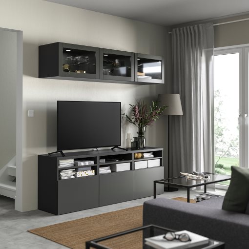 BESTÅ, TV секция/стъклени врати, 295.560.89
