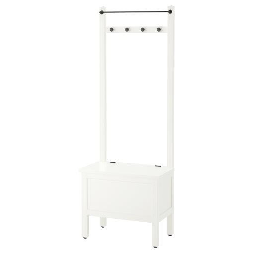 HEMNES, пейка с ракла и поставка за кърпи/4 куки, 303.966.55