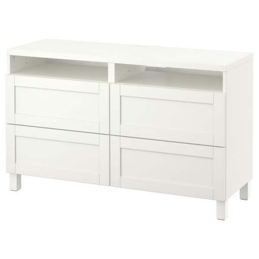 BESTÅ, TV шкаф с чекмеджета, плавно затваряне, 391.939.17