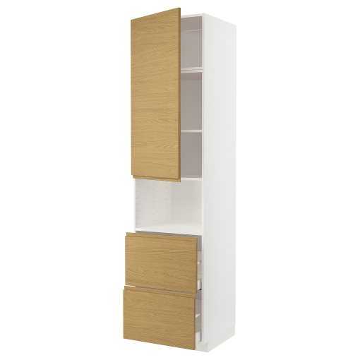 METOD/MAXIMERA, висок шкаф за микр. фурна, врата/2 чекм., 395.388.58