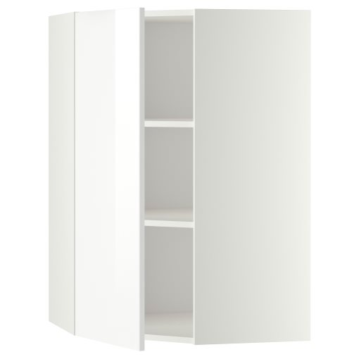 METOD, ъглов стенен шкаф с рафтове, 399.185.23