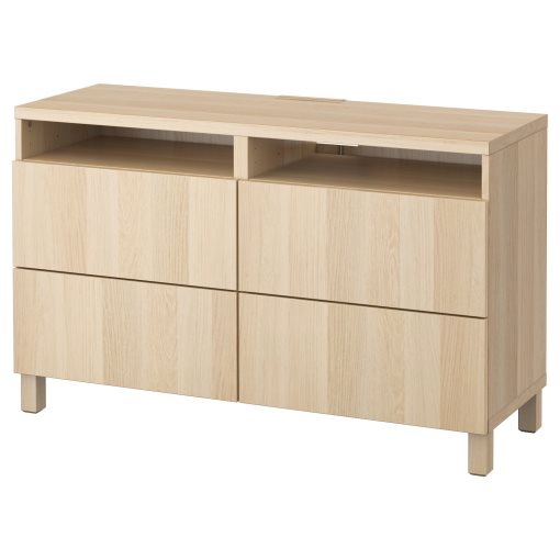 BESTÅ, TV шкаф с чекмеджета, плавно затваряне, 491.939.31