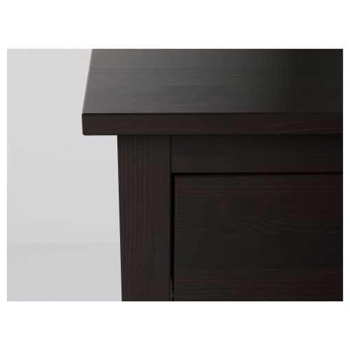 HEMNES, скрин с 2 чекмеджета, 54x66 см, черно-кафяво, 502.426.19