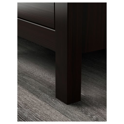 HEMNES, скрин с 2 чекмеджета, 54x66 см, черно-кафяво, 502.426.19