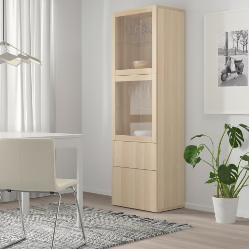 BESTÅ, комбинация със стъклени вратички, 594.125.46
