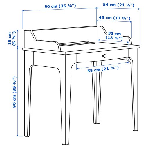LOMMARP/BJORKBERGET, комбинация - бюро с шкафове и въртящ се стол, 594.365.47