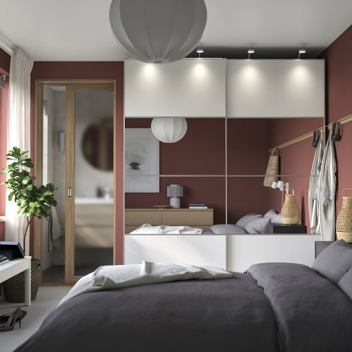 PAX/MEHAMN/AULI, гардероб с плъзгащи се врати, с две лица, 695.613.62