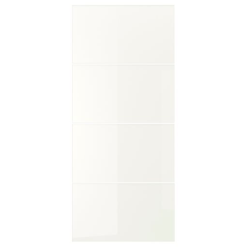 FÄRVIK, 4 панела за рамка на плъзгащи врати, 100x236 см, бяло стъкло, 702.503.16