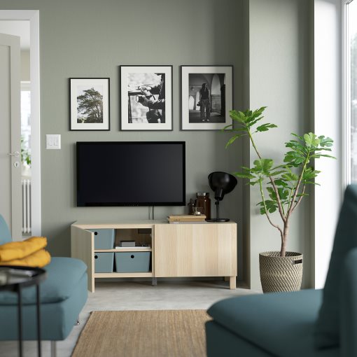 BESTÅ, TV шкаф с вратички, 394.196.24