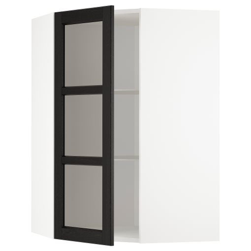 METOD, ъглов стенен шкаф + рафтове/стъкл. вр., 692.575.78 - IKEA България METOD, ъглов стенен шкаф + рафтове/стъкл. вр., 692.575.78