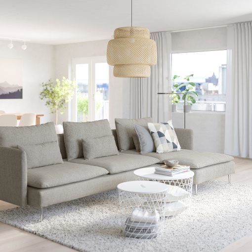 SÖDERHAMN, 4-местен диван, с лежанка, 995.344.28