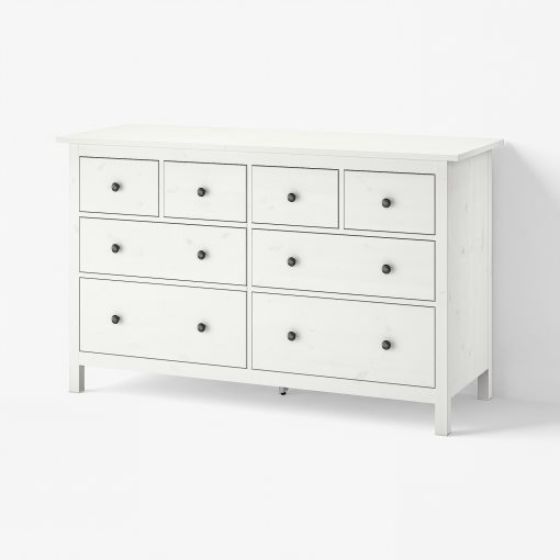HEMNES, скрин с 8 чекмеджета, 160x95 см, бяло обагряне, 102.392.80