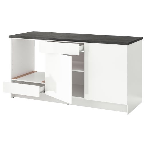 KNOXHULT, долен шкаф с врати и чекмедже, 180 см, 303.268.08