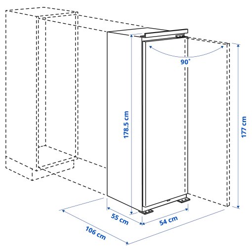 FORSNAS, фризер, IKEA 700, вграден, 005.729.90