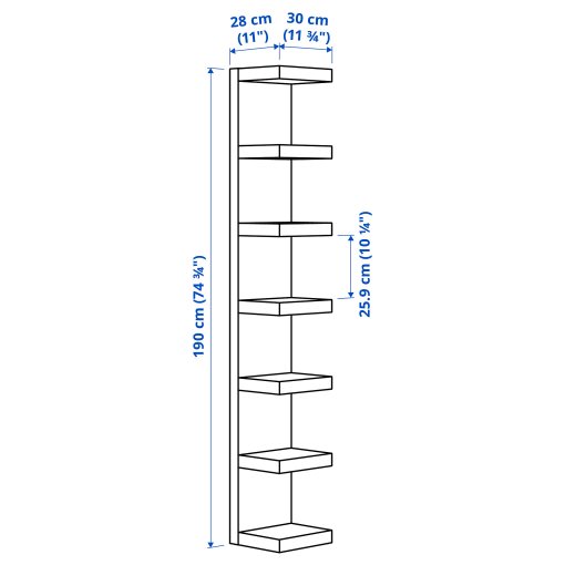 LACK, стенна етажерка, 30x190 см, 005.928.70