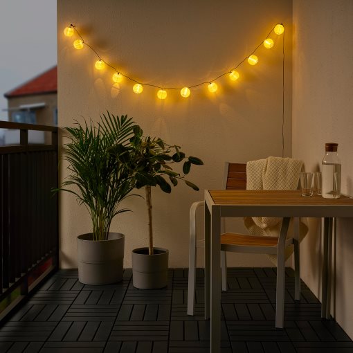 SOLVINDEN, LED гирлянда с 12 лампички, с батерии, 005.931.48