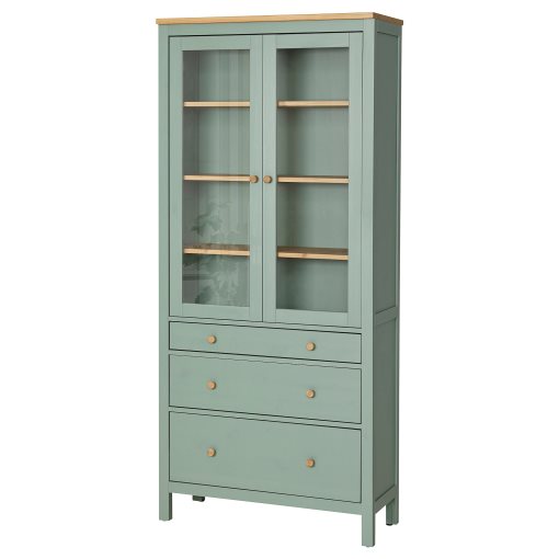 HEMNES, витрина с 3 чекмеджета, 005.961.61