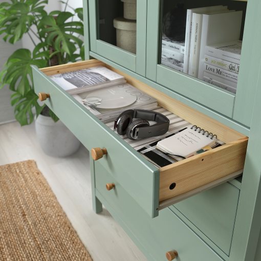 HEMNES, витрина с 3 чекмеджета, 005.961.61