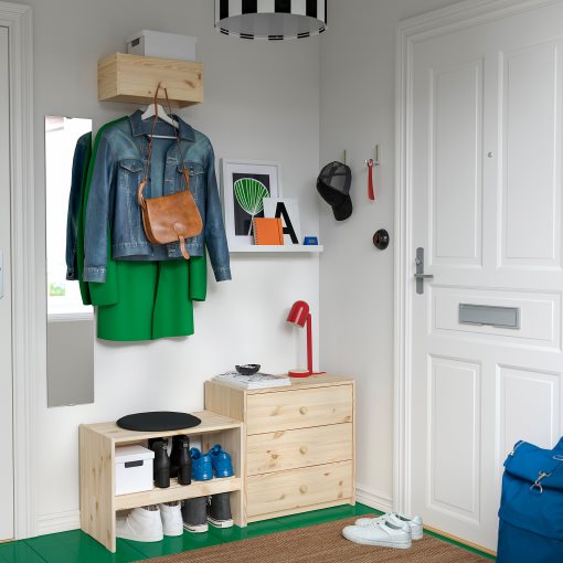 RAGGBERG, закачалка за палта с рафт, 006.111.28