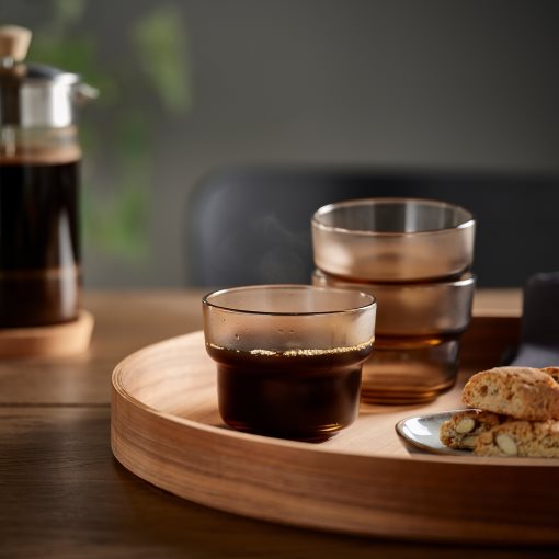 GLADELIG/OLIVTRAST, стъклена чаша, 006.142.97