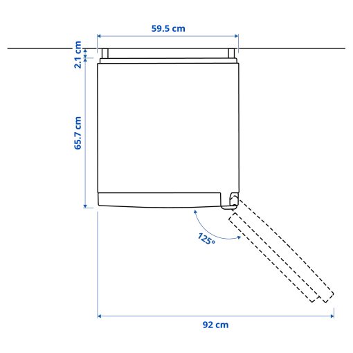 FÖRTOFT, хладилник/фризер, IKEA 500 , 216/118 л, 006.439.64
