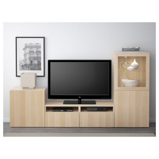 BESTÅ, TV секция със стъклени врати, 091.901.71