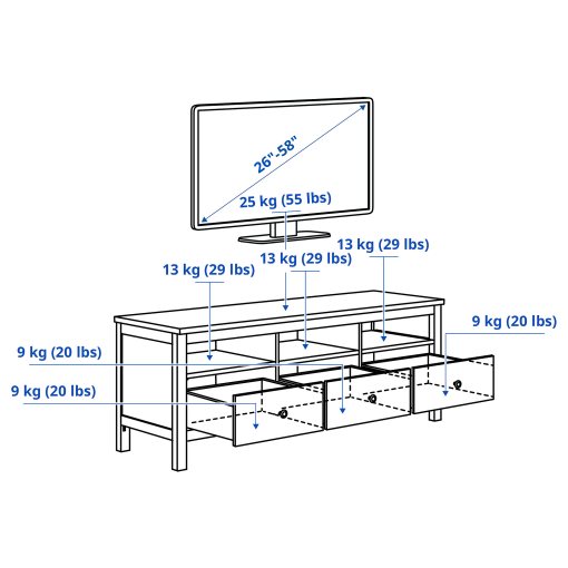 HEMNES, TV секция, 093.365.69