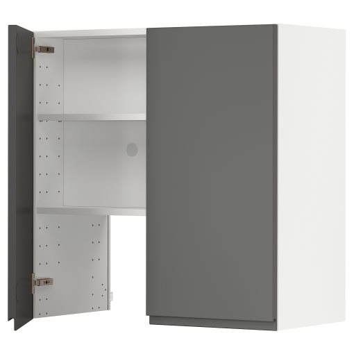 METOD, стенен шкаф за вгр. аспиратор с рафт/врата, 095.043.60