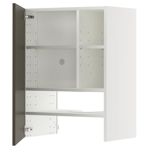 METOD, стенен шкаф за вгр. аспиратор с рафт/вр., 095.582.68