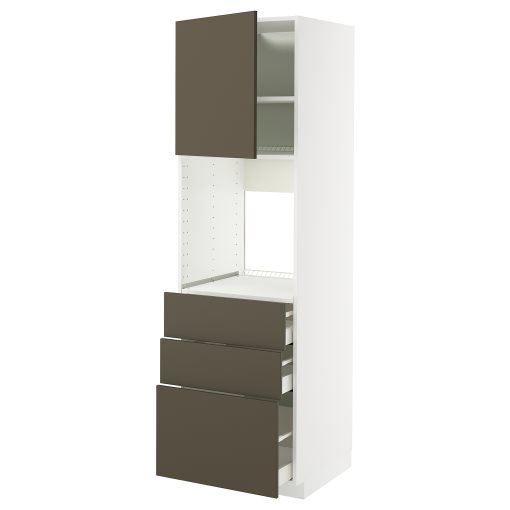 METOD/MAXIMERA, висок шкаф за фурна с врата/3 чекм., 095.589.18