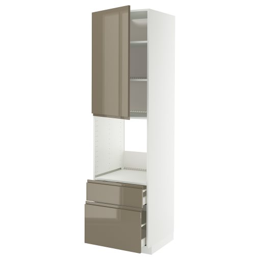 METOD/MAXIMERA, висок шкаф за фурна + врата/2 чела/1 средно/1 високо чекм., 095.774.55