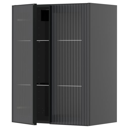 METOD, стенен шкаф с рафтове/2 стъклени врати, 095.872.37
