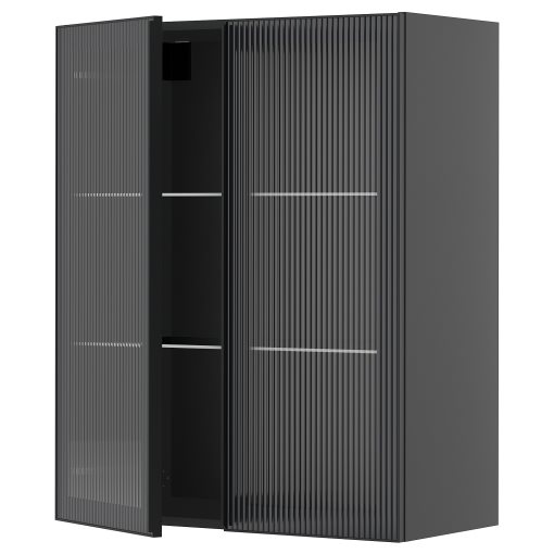 METOD, стенен шкаф с рафтове/2 стъклени врати, 095.884.11