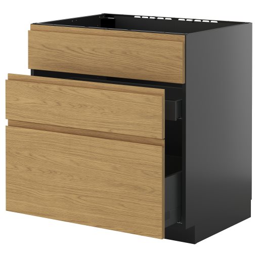 METOD/KNIVSHULT, долен шкаф за мивка + 3 чела/2 чекмеджета, 095.893.35