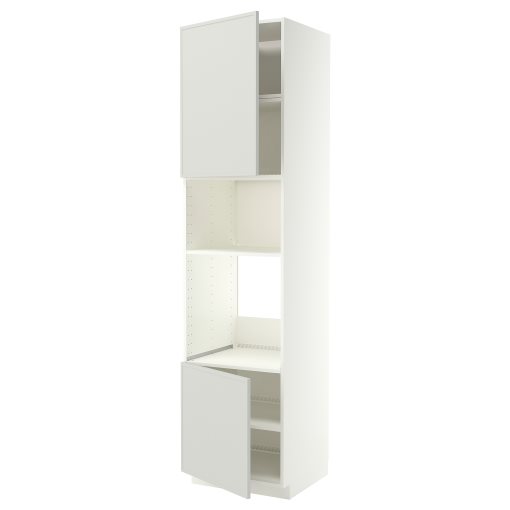 METOD, висок шкаф за фурна/микровълнова с 2 вр./рафт, 60x60x240 см, 096.058.68