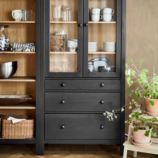 HEMNES, комб. артикул за съхр. с врати/чекмеджета, 180x197 см, 096.499.85
