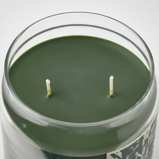 JÄMTSKOGEN, ароматна свещ с капак/ 2 фитила, кипарис и евкалипт, 105.524.11